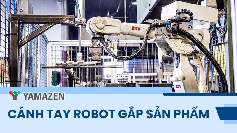 cánh tay robot gắp sản phẩm