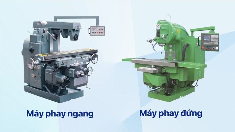 Phân biệt máy phay ngang và máy phay đứng